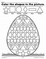 Easter Egg Worksheet Worksheets Shapes Coloring Kindergarten Math sketch template