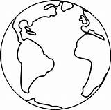 Earth Coloring Globe Wecoloringpage Line sketch template