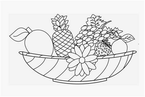 coloring pages  fruit basket coloring home