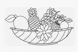 Coloring Basket Fruit Pages Colouring Popular sketch template