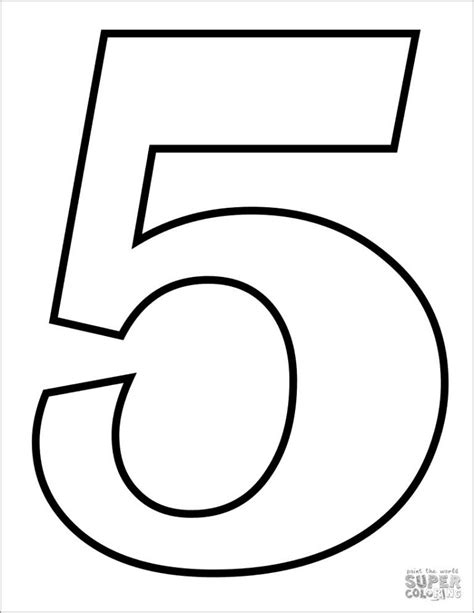 number  coloring page  kids coloringbay