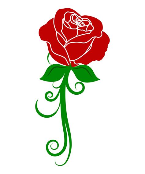 rose svg rose svg file rose clipart rose image rose silhouette etsy