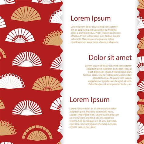 premium vector japanese hand fan background template