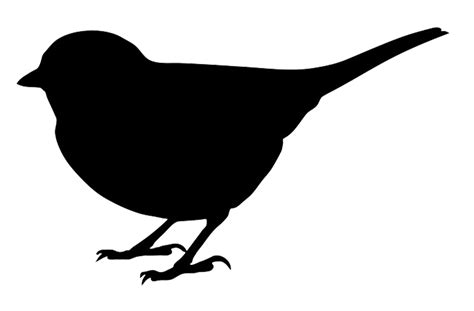 black bird outline clipart