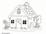 Coloriages Maisons Bonbon Enfants Bonbons sketch template