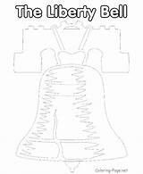 Liberty Bell Coloring Printable Pages American 4th July Statue Flags Popular Choose Board Template Coloringhome sketch template