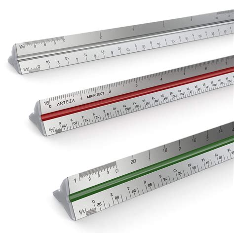 buy arteza architect scale ruler imperial   color coded