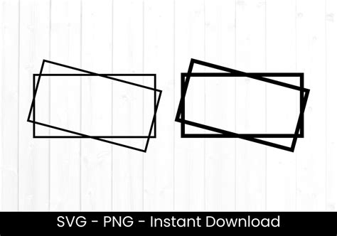 Rectangle Frame Svg For Cricut Layered Svg Design Commercial Etsy