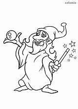 Zauberer Wizard Malvorlage Elfen Ausmalbilder Kugel Orb Ausmalbild Drache Flugdrachen Drachen Einhorn sketch template