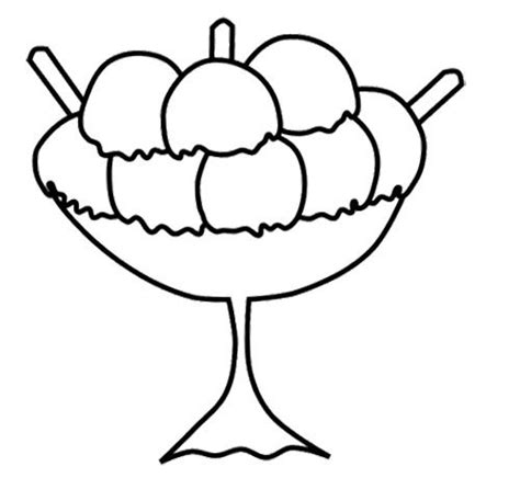 bowl  ice cream   cup coloring page cookie pinterest ice