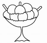 Ice Cream Coloring Pages Scoops Bowl Cup Clipart Icecream Color Cookie Clip Colouring Cookies Coloringkidz Comments sketch template