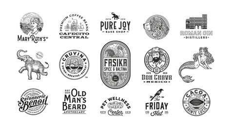 vintage logos logomarks  behance