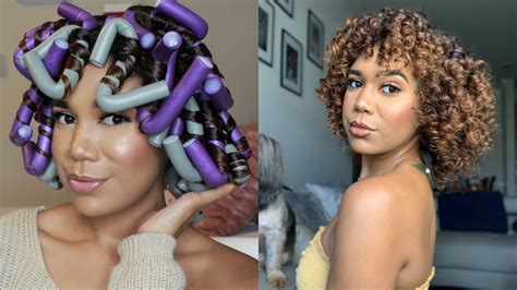 Flexi Rod Set Wet Natural Curly Hair Youtube