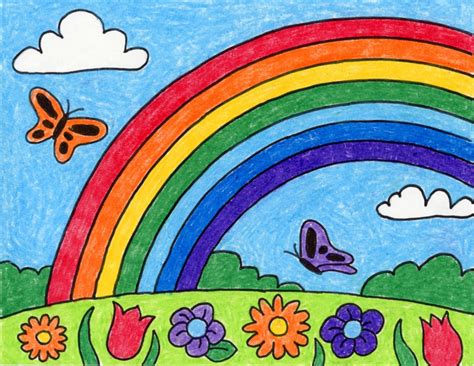 draw  rainbow art projects  kids