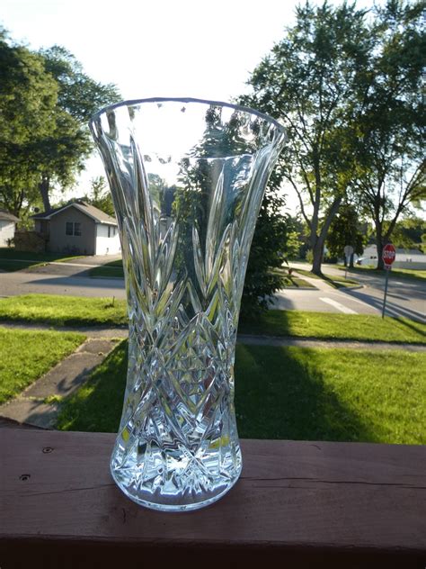 24 Lead Crystal Vase Cristal D Arques French Masquerade Etsy