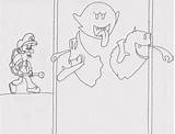 Mansion Pages Coloring Luigi Moon Dark Printable Luigis Template Haunted sketch template