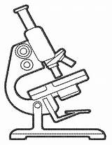 Microscope Drawing Cliparts Outline Stitch Embroidery sketch template