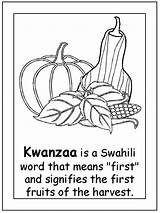 Kwanzaa Coloring Pages Holiday December Holidays sketch template