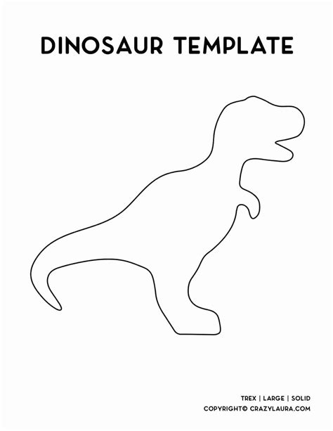 simple  cute dinosaur template printable