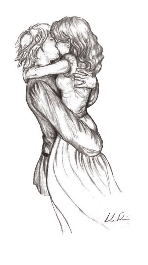 Pencil Sketches Of Couples And Friends Kiss ~ Zizing Part