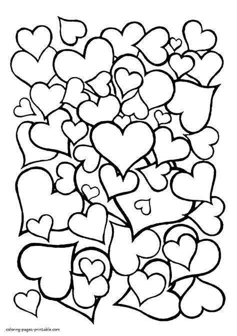 hearts coloring sheet  print coloring pages printablecom