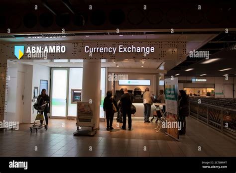 abn amro currency exchange bank   gates  schiphol airport  netherlands
