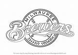 Brewers Milwaukee Logo Draw Drawing Mlb Baseball Step Coloring Pages Brewer Drawings Drawingtutorials101 Learn Choose Board sketch template