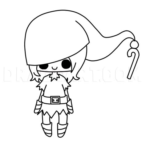 draw  chibi christmas elf step  step drawing guide