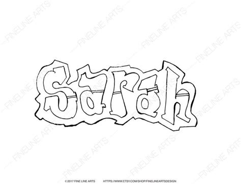 sarah coloring book pages girls baby womens names etsy