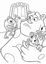 Coloring Pages Pixar Monsters Disney Inc Sheets Movie Ausmalbilder sketch template