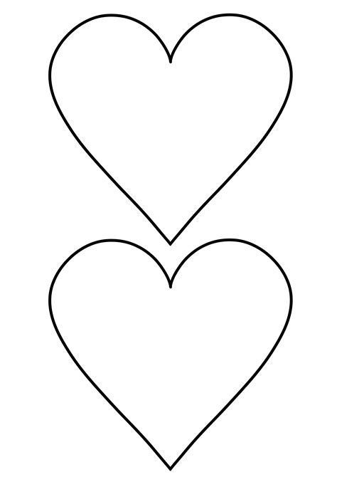 blank heart shape clipart   printable heart template  love
