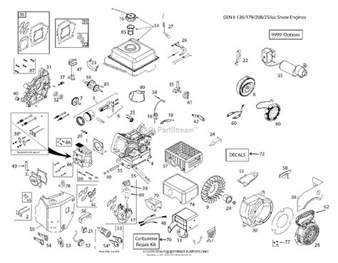 husqvarna st p    parts diagram  engine