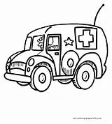 Coloring Ambulance Military Popular sketch template