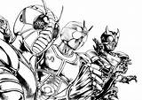 Kamen Rider Coloring Rgb Netart sketch template