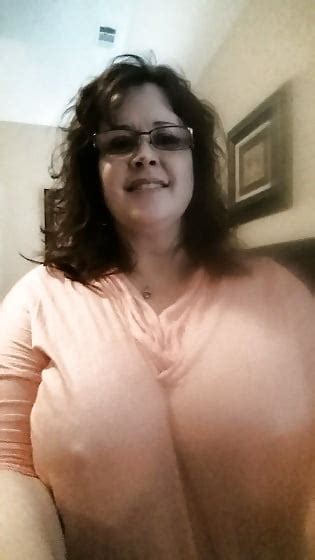 chubby married milf showing off her big braless tits 6