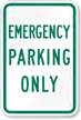 emergency vehicle parking signs