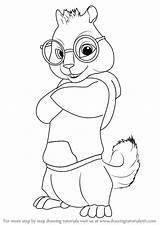 Alvin Chipmunks Simon Draw Step Drawing Coloring Pages Sketch Cartoon Make Template Tutorials Drawingtutorials101 sketch template