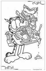 Coloring Pages Garfield Disney Food Coloringpages7 Kids Info Easter sketch template
