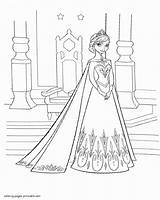 Coloring Elsa Pages Printable Print Frozen Colouring Girls Disney sketch template