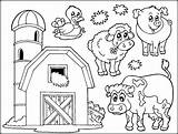 Farm Coloring Animals Pages Animal Color Choose Board Kids sketch template