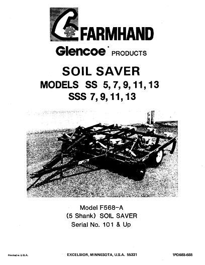 agco technical publications glencoe tillage chisel plows ploughs    shank soil saver