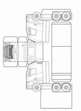 Volvo Bouwplaat Kleurplaten Papercraft Papieren Downloaden Uitprinten sketch template