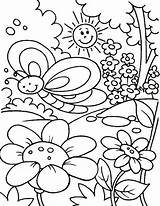 Spring Coloring Pages Printable Themed Adults Time Springtime Getcolorings Getdrawings Book sketch template