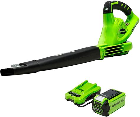 greenworks   mph variable speed cordless leaf blower ah battery  charger included