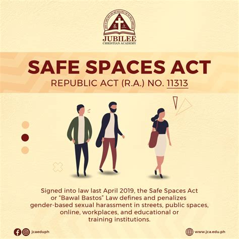 safe spaces act republic act   jubilee christian academy