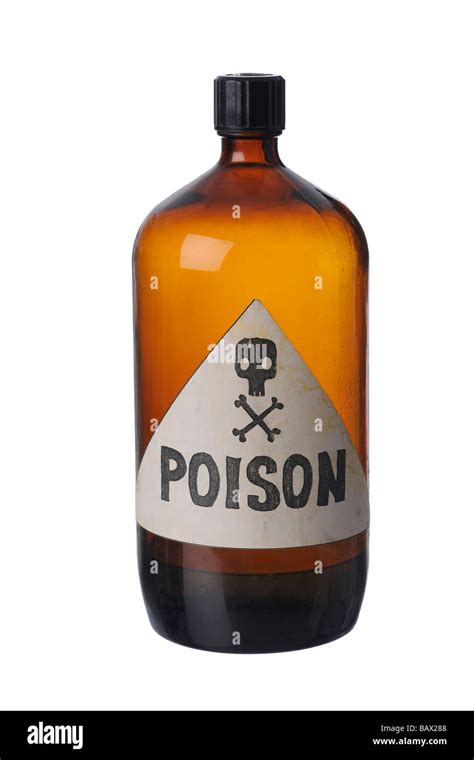 brown poison bottle stock photo alamy