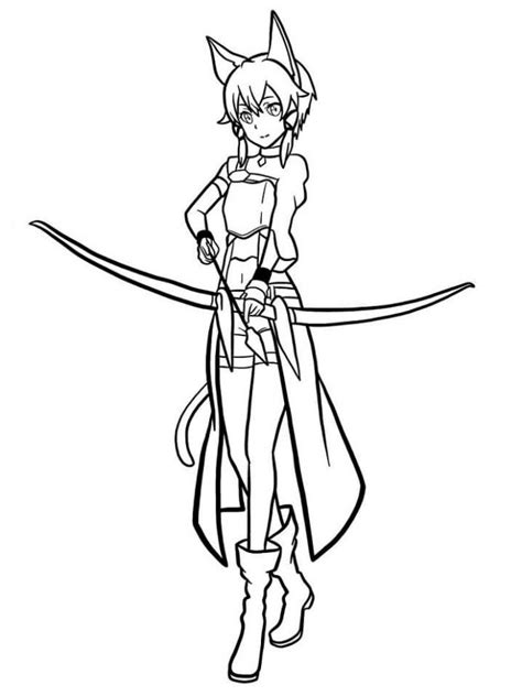 anime girl warrior coloring pages