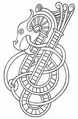 Viking Vikingtattoo Coloriage Wikinger Celtic Norse Tatouage Symbole Embroidery Zentangle Celtique Nordique Motif Drachen Symboles Tatouages sketch template