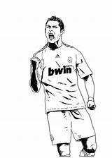 Coloring Soccer Player Ronaldo Cristiano Real Pages Madrid Famous Top Sheet sketch template