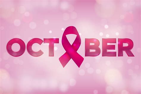 october breast cancer awareness month background  vector art